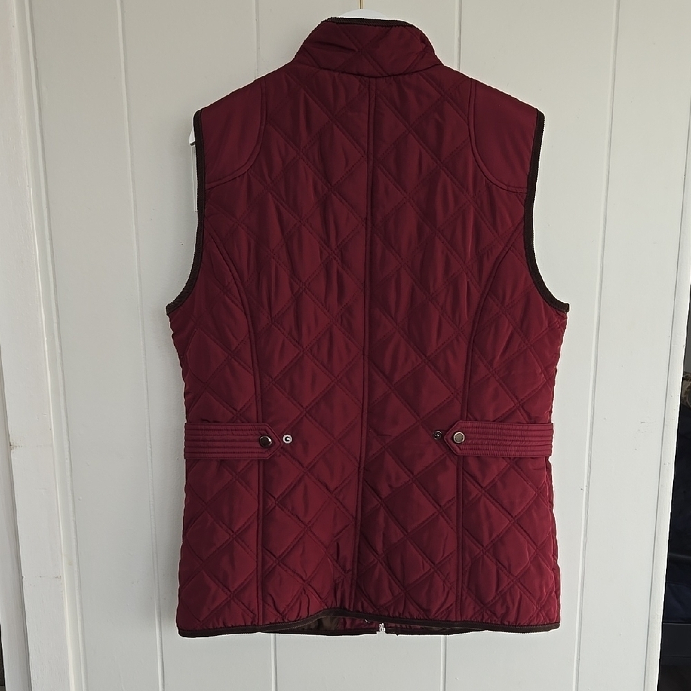 Weatherproof 1948 Women's Quilted Burgundy Vest Size L - Picture 5 of 13